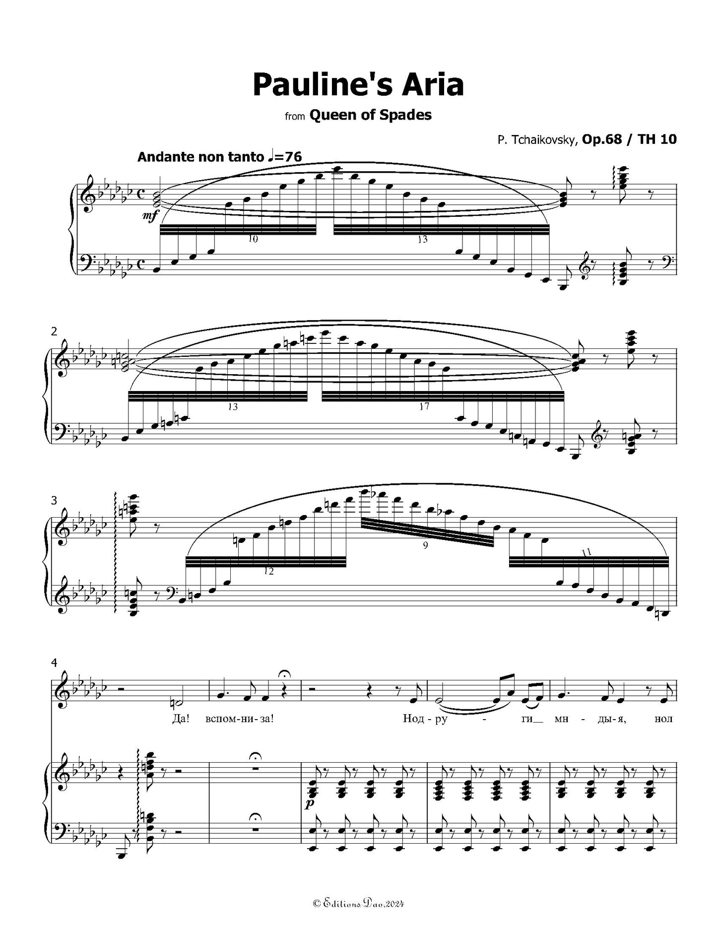 Pauline's Aria, by Tchaikovsky