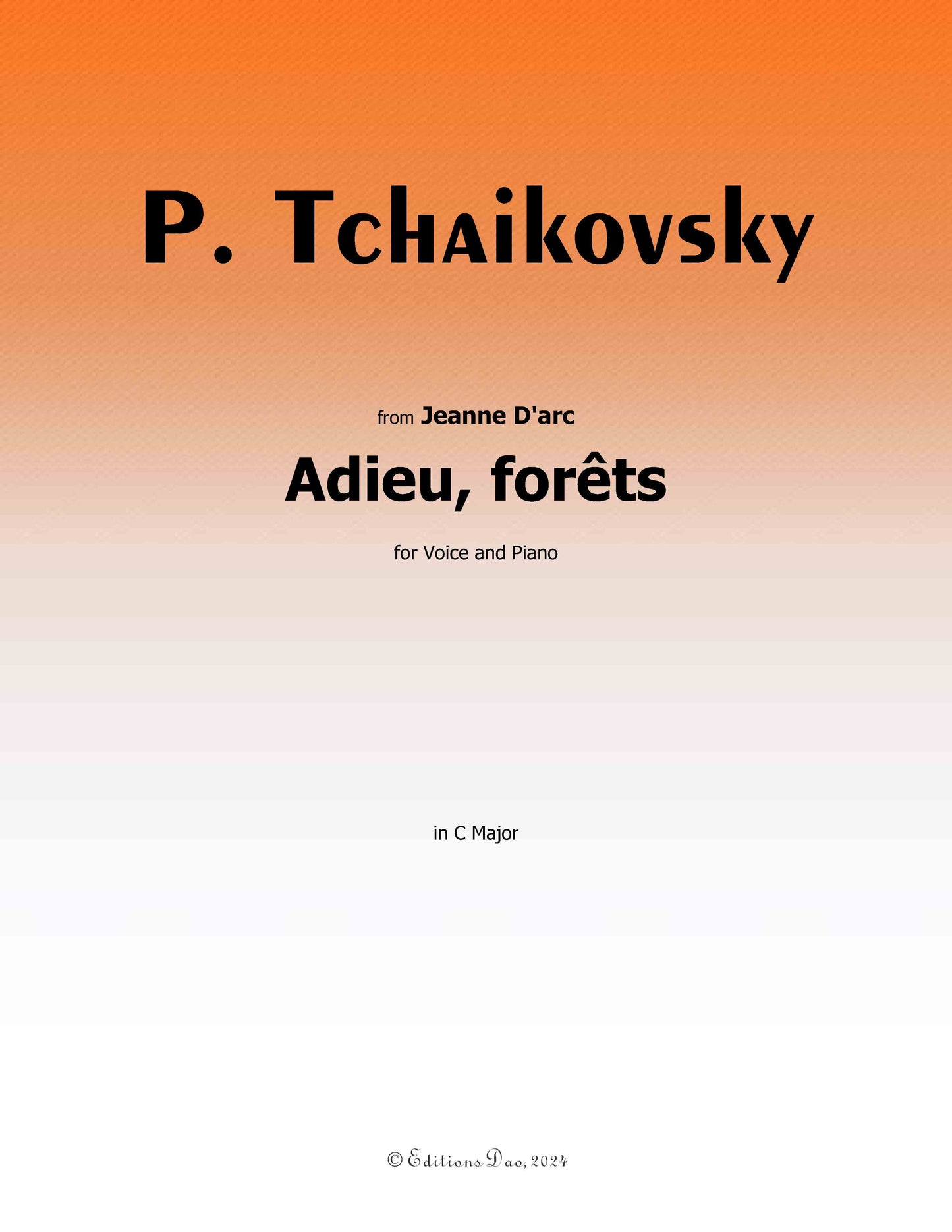 Adieu,forêts, by Tchaikovsky