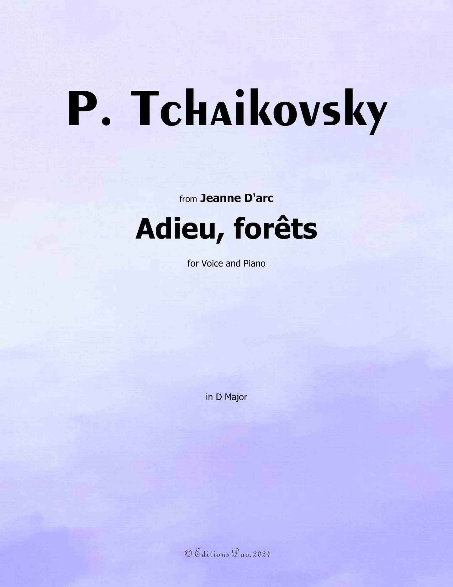 Adieu,forêts, by Tchaikovsky