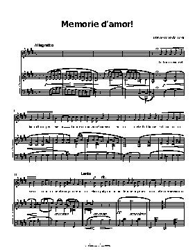 Memorie damor!, by F. P. Tosti
