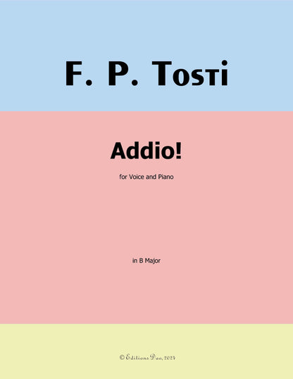 Addio!, by F. P. Tosti