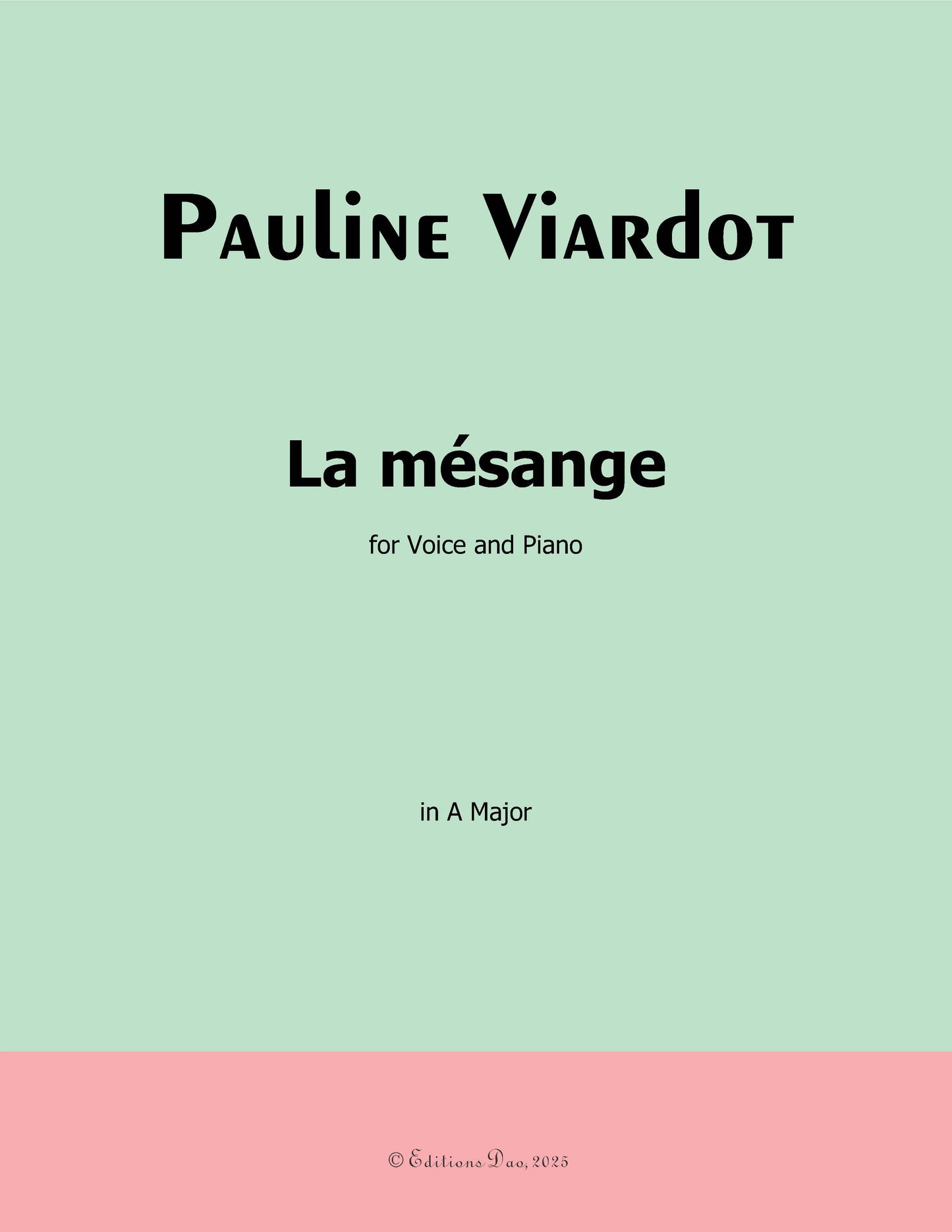 La mesange, by Pauline Viardot