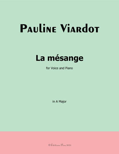 La mesange, by Pauline Viardot