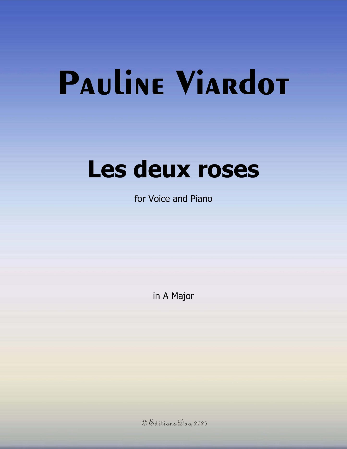 Les deux roses, by Pauline Viardot