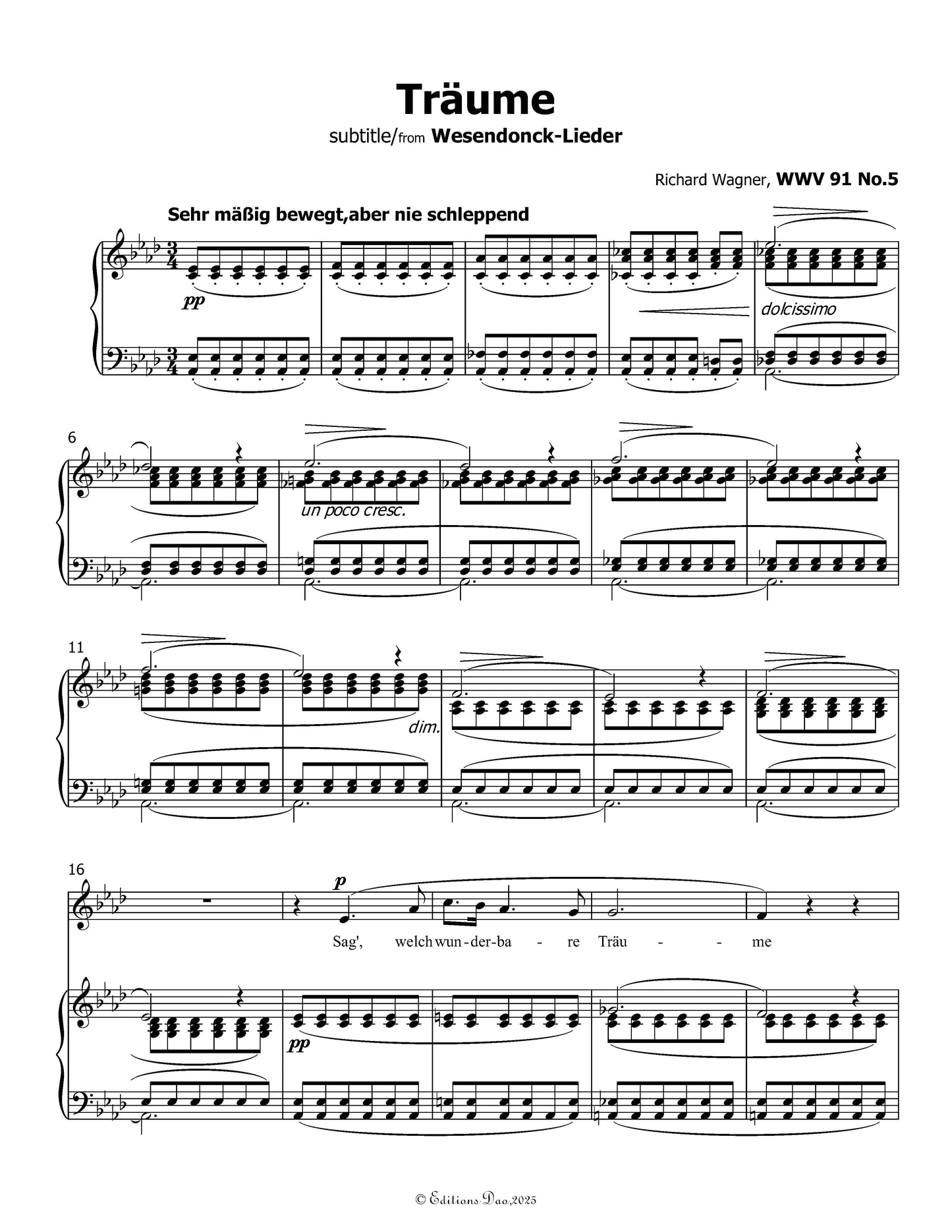 Träume, by R. Wagner