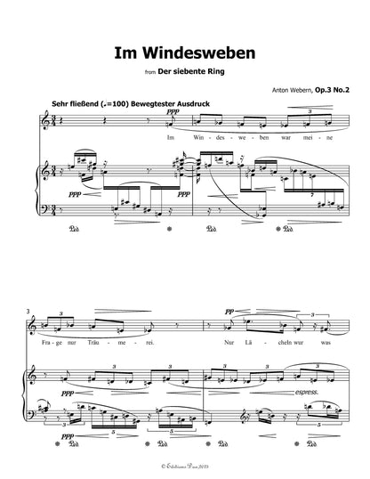 Im Windesweben, by Webern