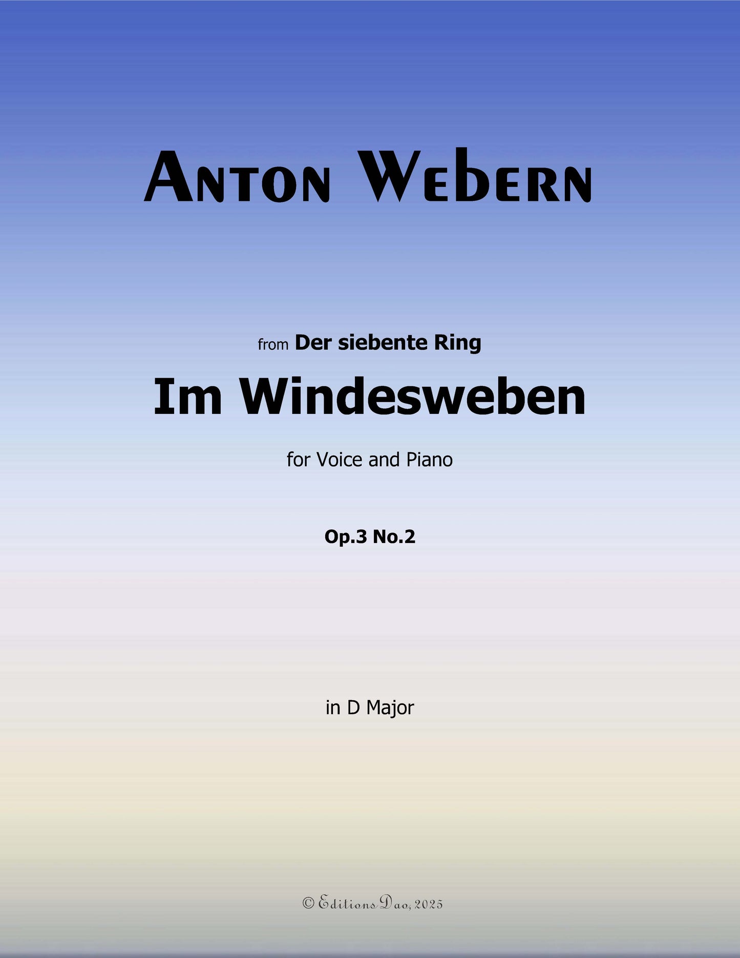 Im Windesweben, by Webern
