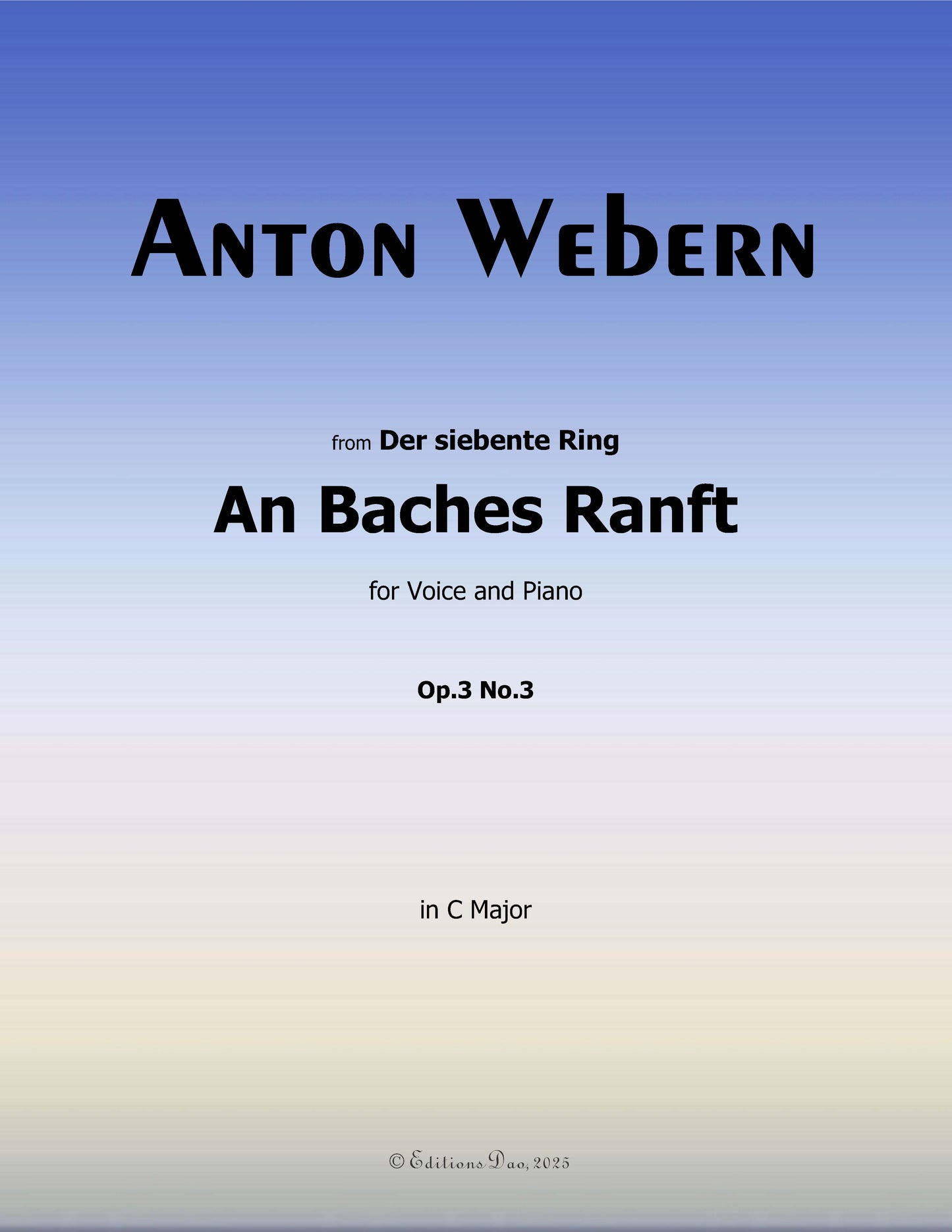 An Baches Ranft, by Webern