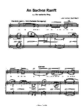 An Baches Ranft, by Webern