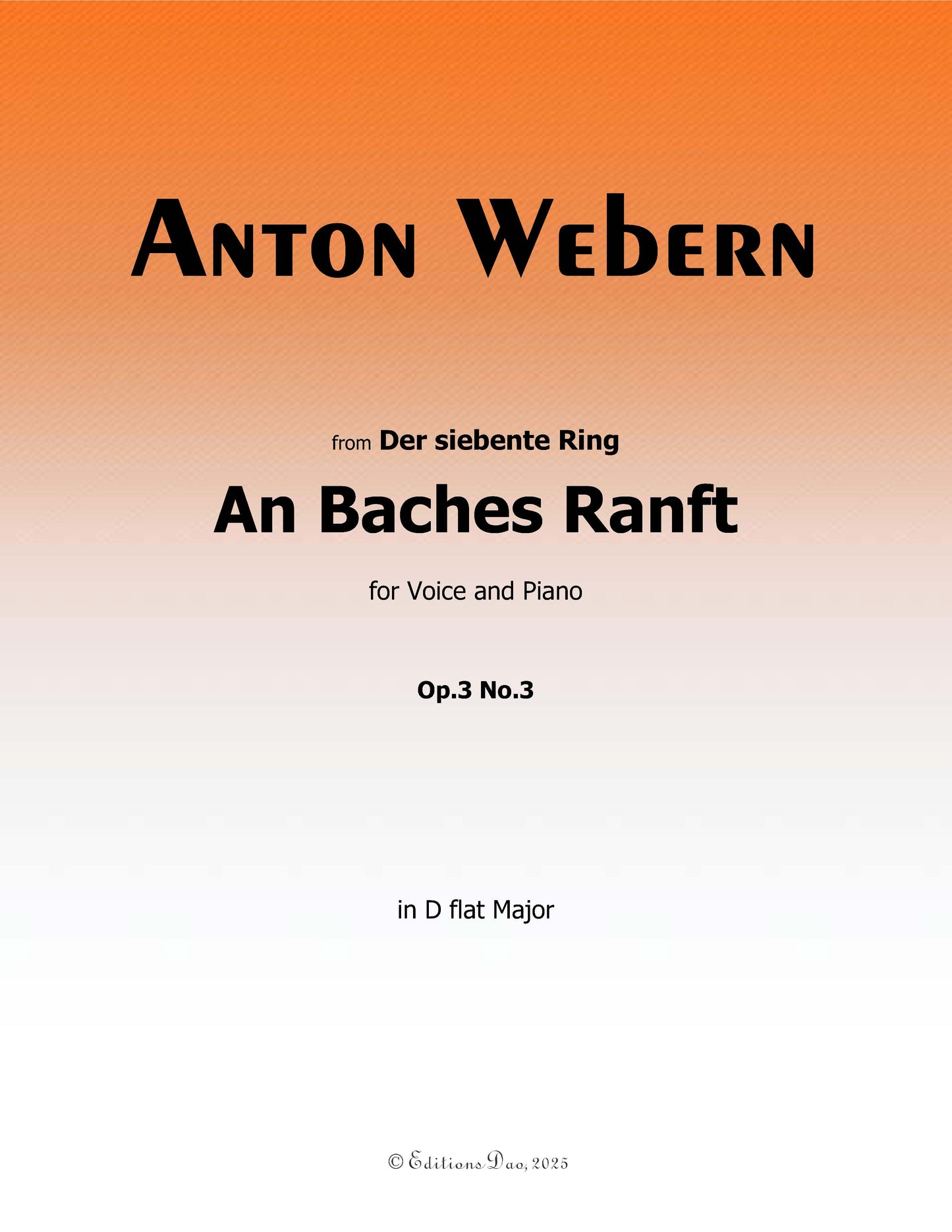 An Baches Ranft, by Webern