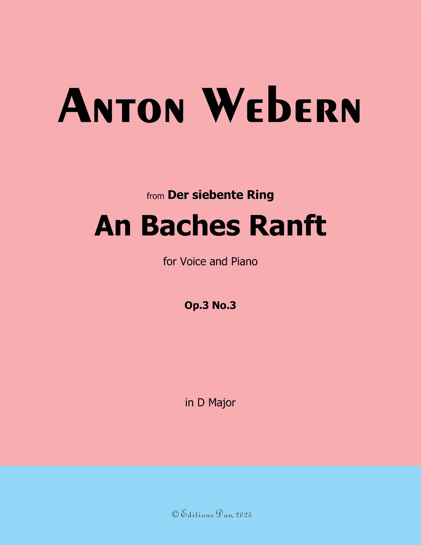 An Baches Ranft, by Webern