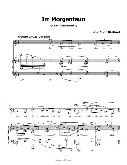 Im Morgentaun, by Webern