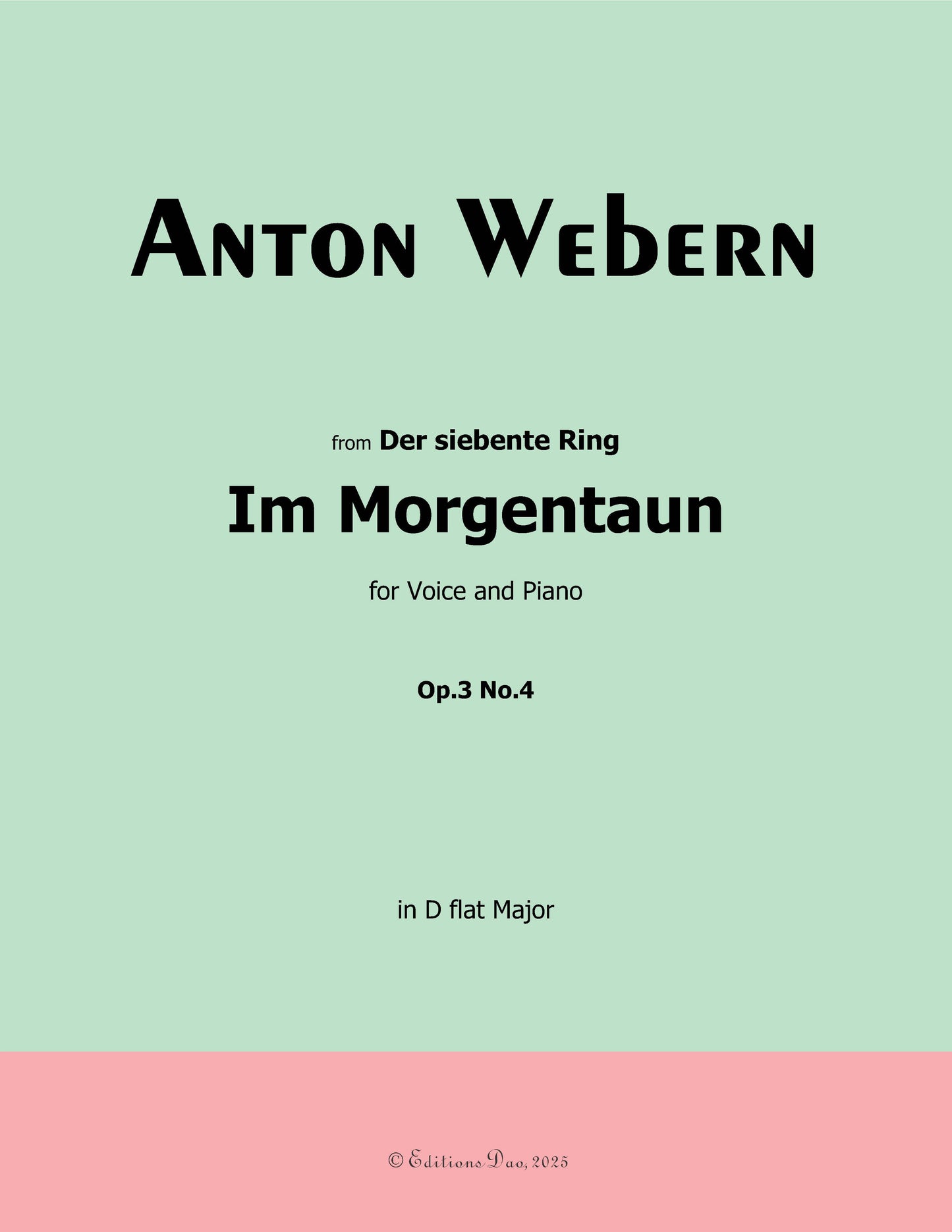 Im Morgentaun, by Webern