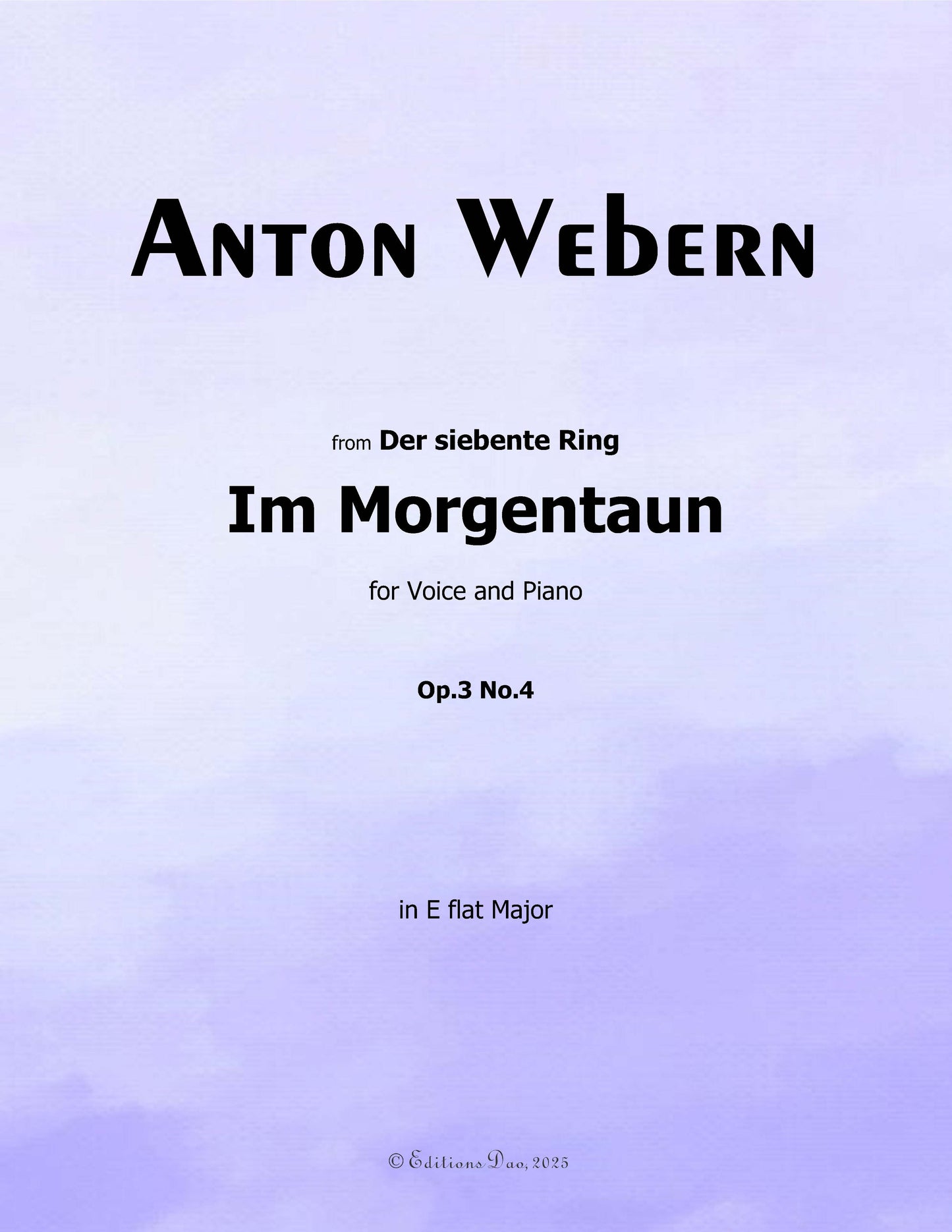 Im Morgentaun, by Webern