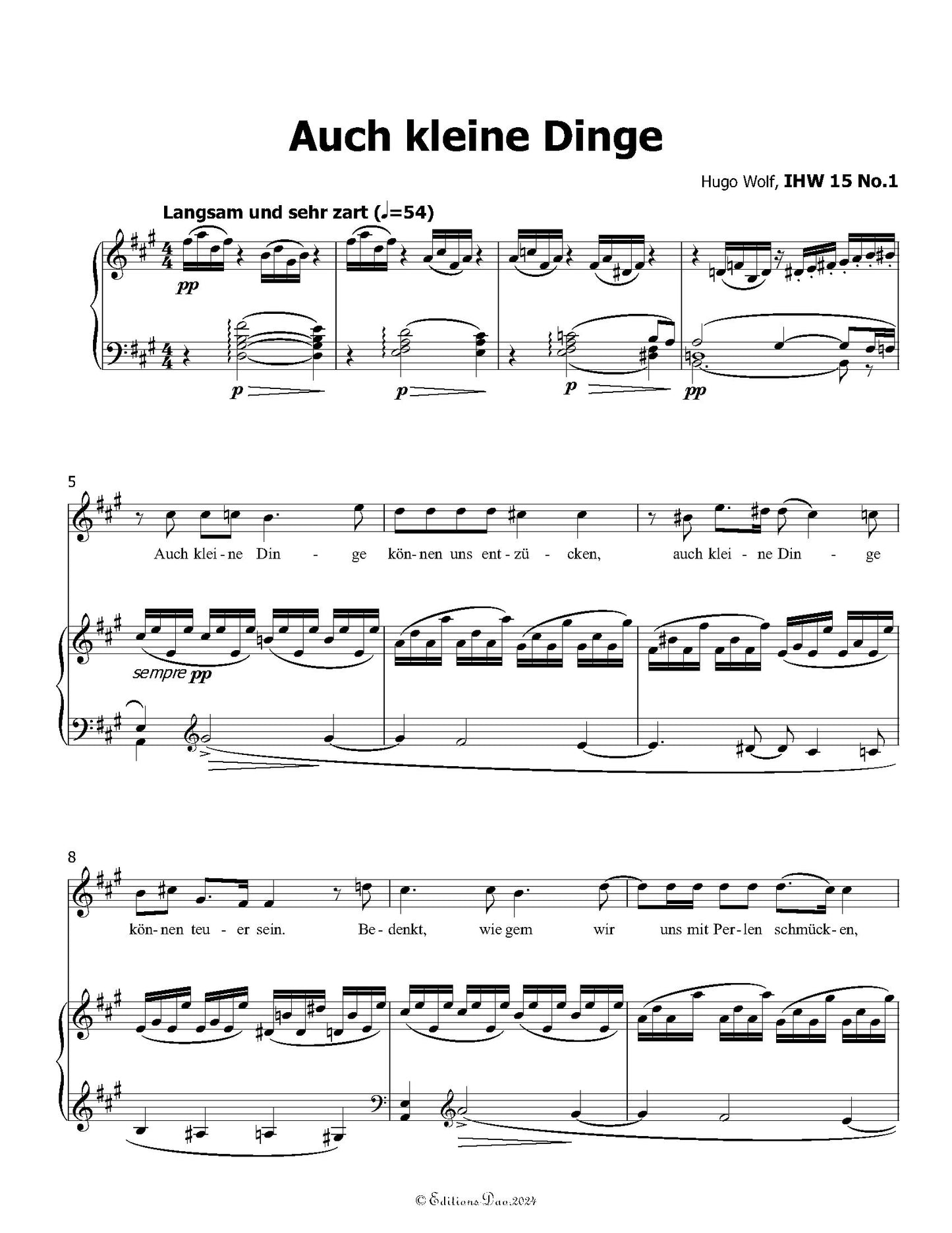 Auch kleine Dinge, by H. Wolf