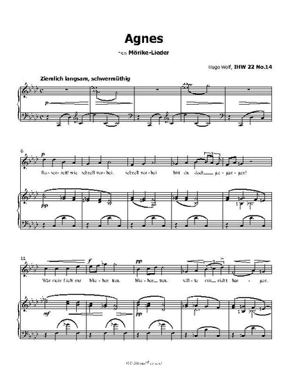 Agnes, by Hugo Wolf