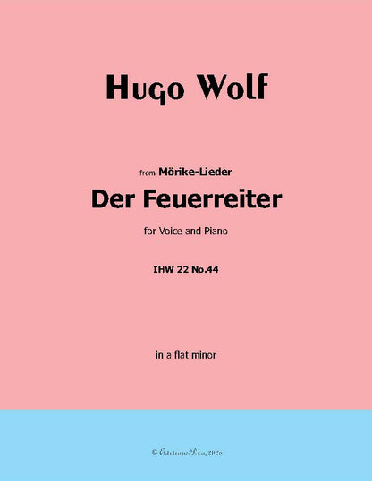 Der Feuerreiter, by Hugo Wolf, IHW 22 No.44