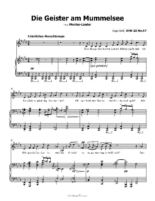 Die Geister am Mummelsee, by Hugo Wolf, IHW 22 No.47