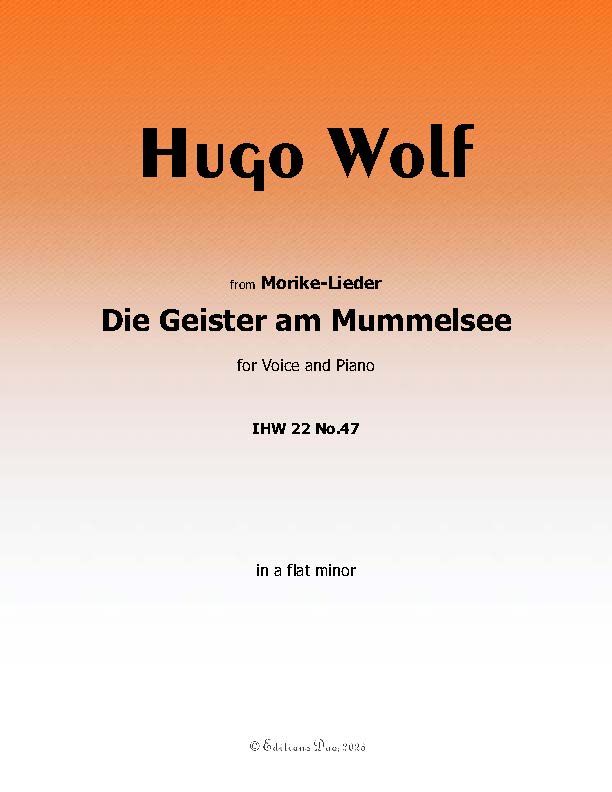 Die Geister am Mummelsee, by Hugo Wolf, IHW 22 No.47