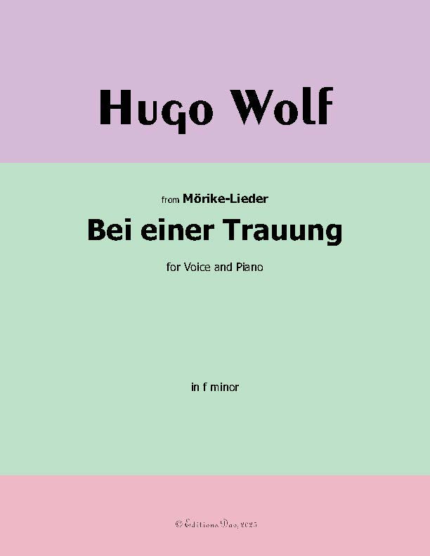 Bei einer Trauung, by Hugo Wolf, IHW 22 No.51