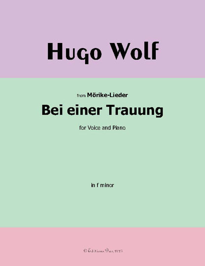Bei einer Trauung, by Hugo Wolf, IHW 22 No.51