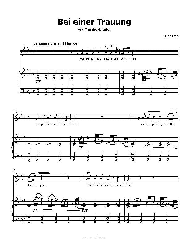 Bei einer Trauung, by Hugo Wolf, IHW 22 No.51