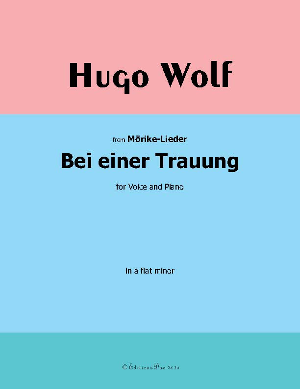 Bei einer Trauung, by Hugo Wolf, IHW 22 No.51