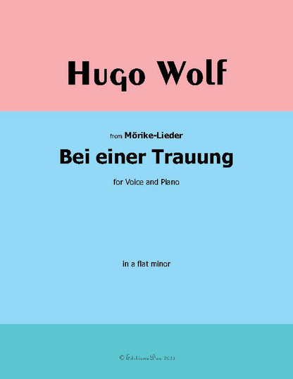 Bei einer Trauung, by Hugo Wolf, IHW 22 No.51