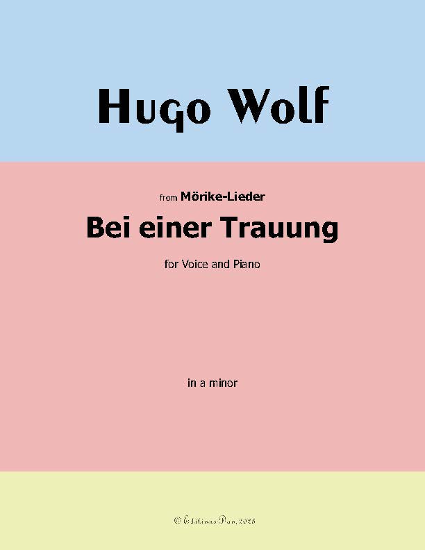 Bei einer Trauung, by Hugo Wolf, IHW 22 No.51