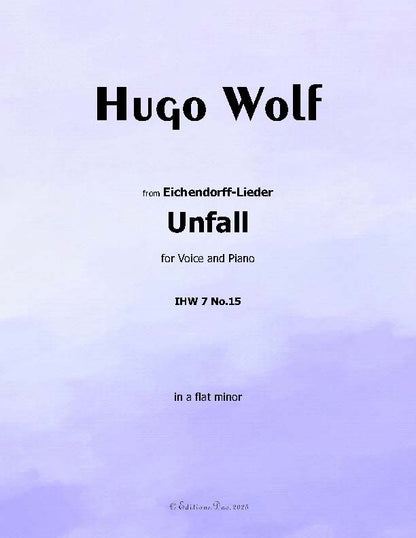Unfall, by Hugo Wolf, IHW 7 No.15
