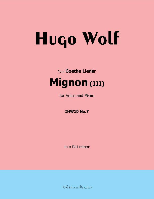 Mignon III, by Hugo Wolf
