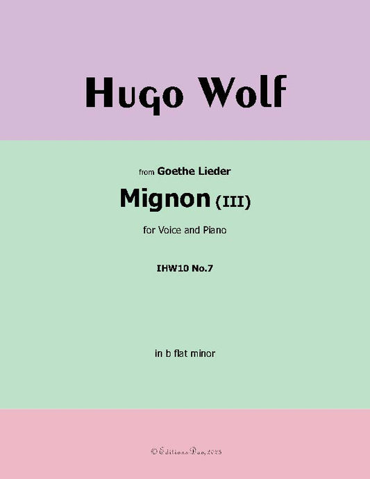 Mignon III, by Hugo Wolf