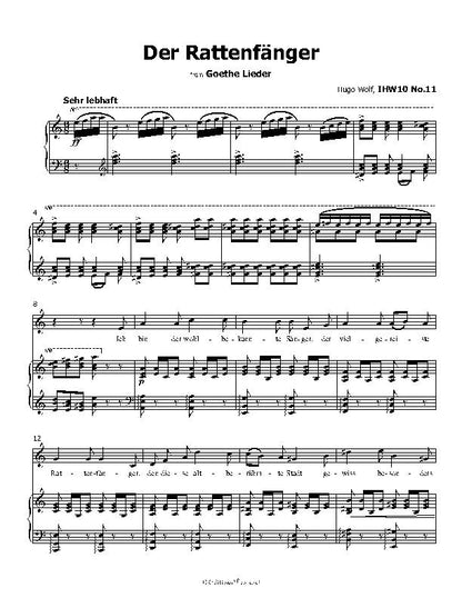 Der Rattenfänger, by Hugo Wolf
