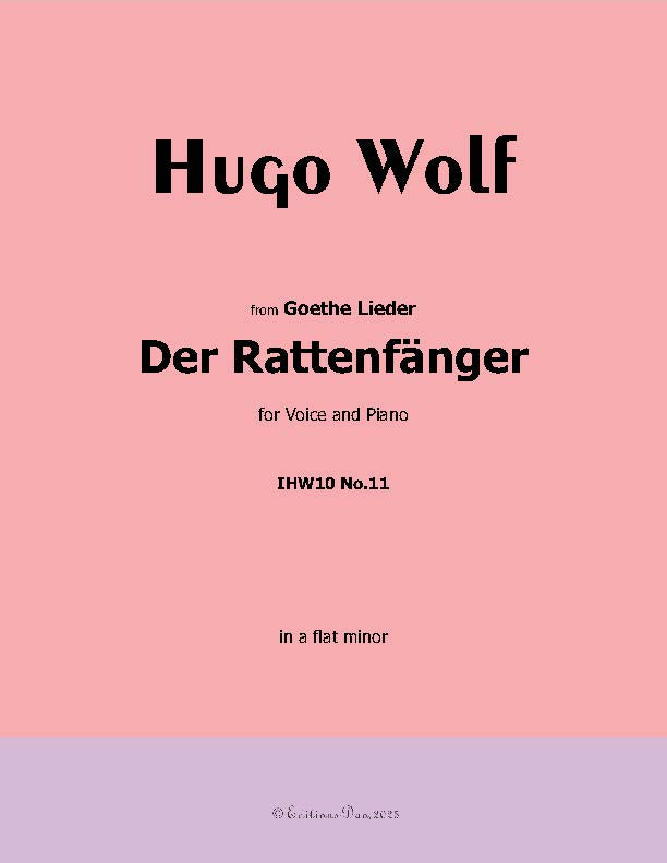 Der Rattenfänger, by Hugo Wolf