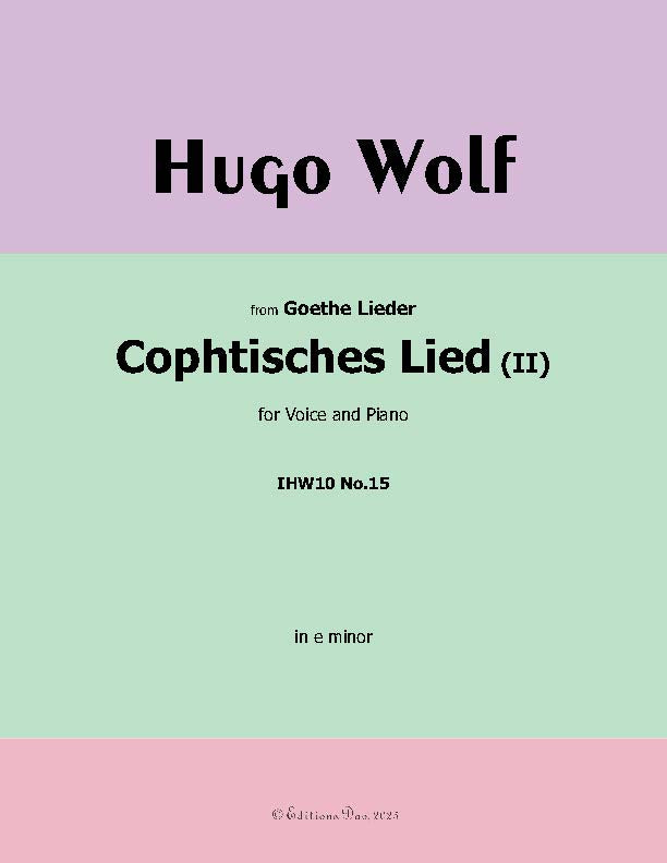 Cophtisches Lied II, by Hugo Wolf